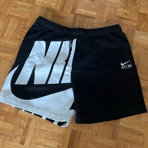 Nike Black and White Logo Athletic Shorts